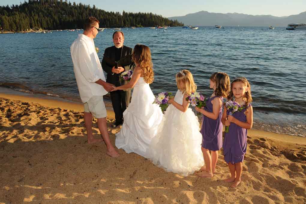 Kids watch as mom and dad marry