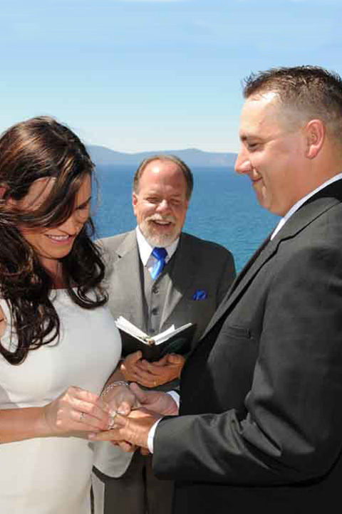 James McIntyre conducting a marriage ceremony