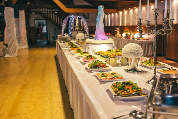 Display of the buffet line