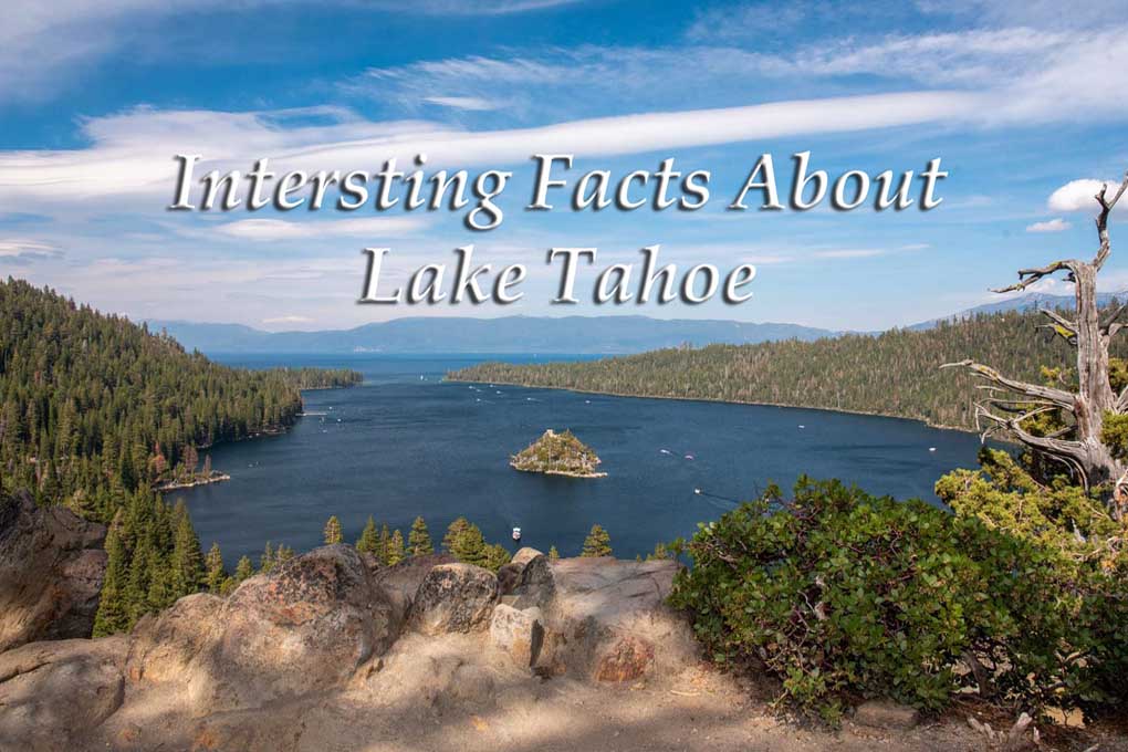 A bay view of Lake Tahoe from the bluff of Emerald Bay