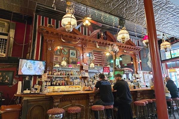 A local bar in the main section of town