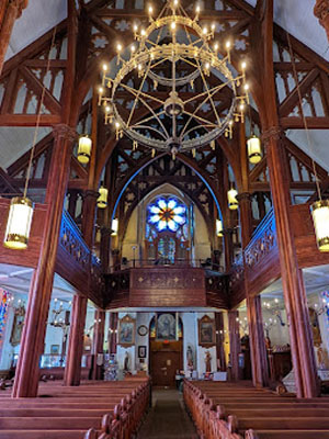 Inside view of the church