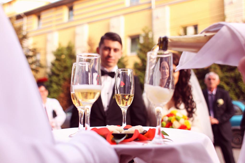 Cocktails on a tray