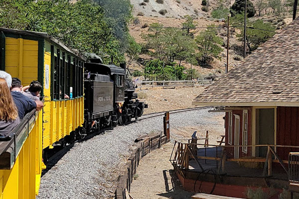 Train with passengers