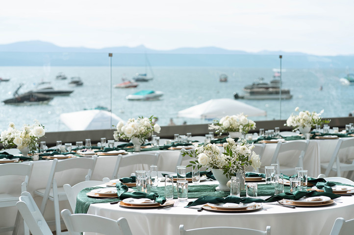 A beautiful table setup in the reception area