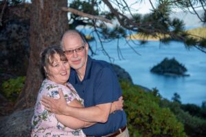 The newly married together.